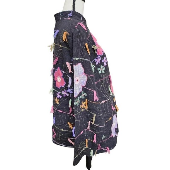 Indigo Moon Jacket Embellished Size 1X Boho Artsy - Picture 4 of 7